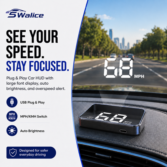 5Walice™ Car HUD — GPS Speedometer