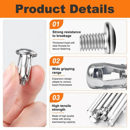 Heavy-Duty Carbon Steel Rivet Nuts Set – M4M5M6