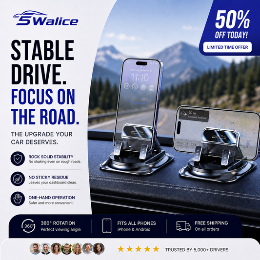 5Walice™ 360° Phone Mount — Dashboard Hold