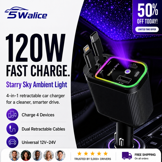 5Walice™ Car Charger — 120W 4-in-1 Hub