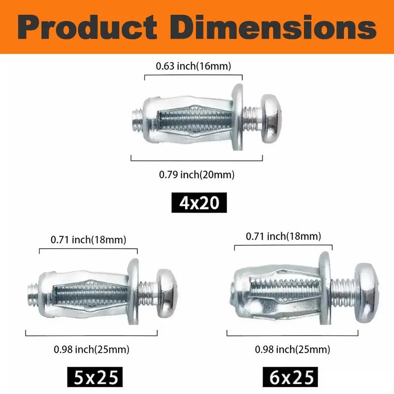 Heavy-Duty Carbon Steel Rivet Nuts Set – M4M5M6