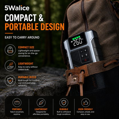 5Walice 3-in-1 portable car jump starter with air compressor — view 6
