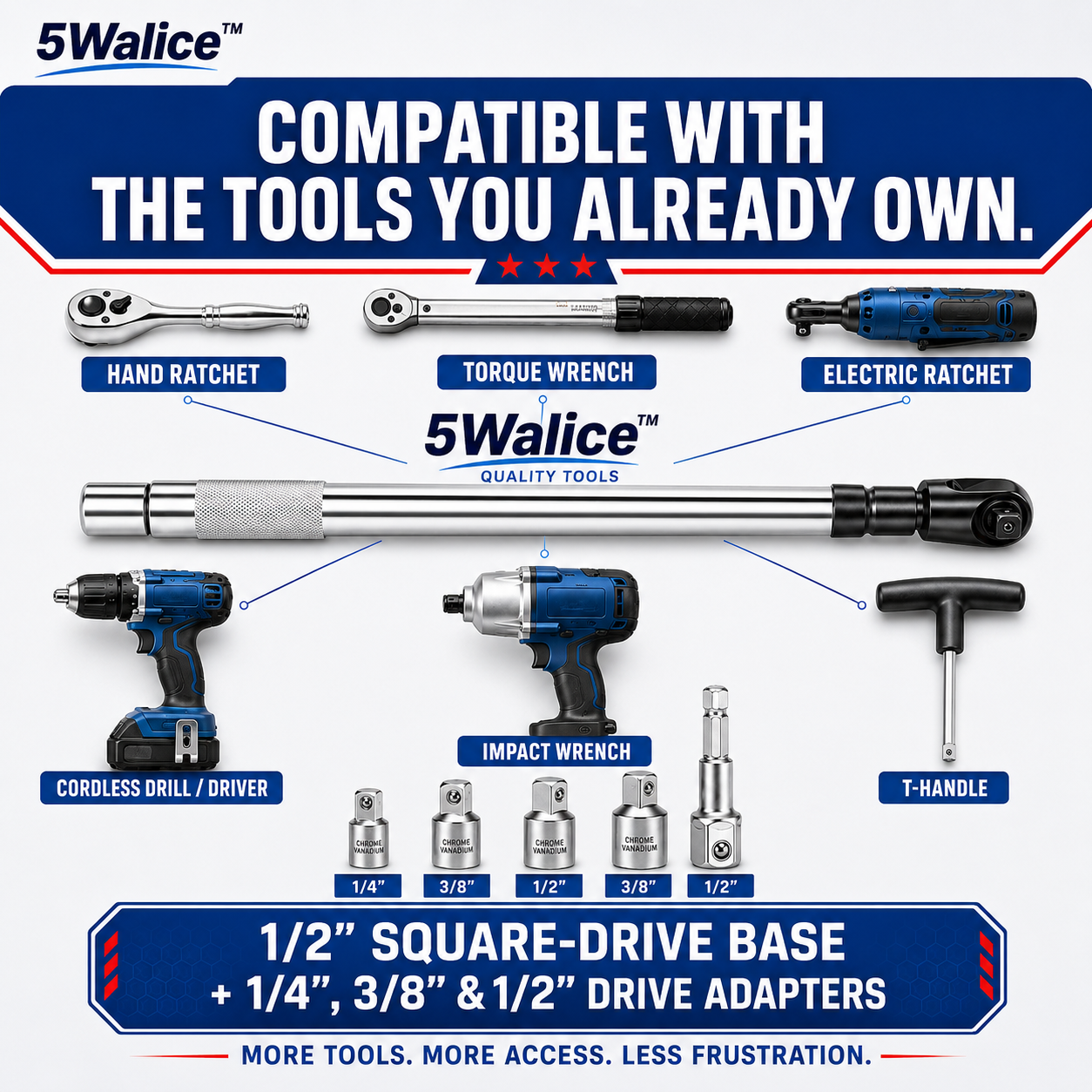 5Walice Impact Access Ratchet automotive tool — view 6