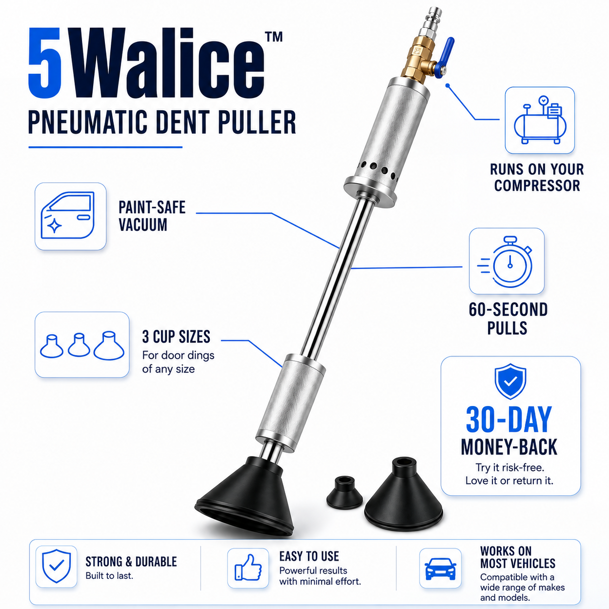 5Walice Pneumatic Dent Puller car dent repair tool
