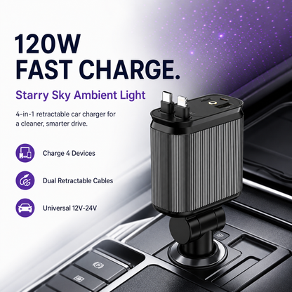 5Walice™ Car Charger — 120W 4-in-1 Hub