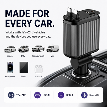 5Walice™ Car Charger — 120W 4-in-1 Hub