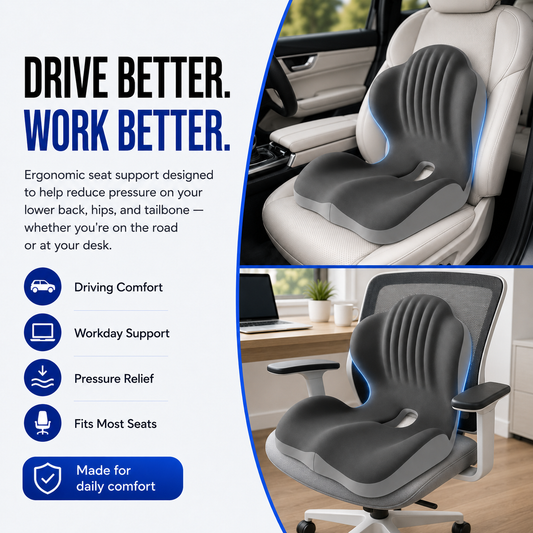 Ergonomic Seat Cushion – For cars, offices, and homes